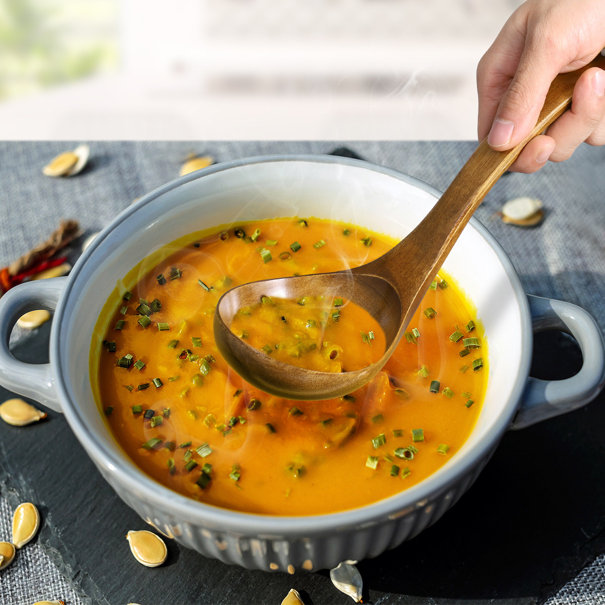 Home Cooking Restaurant - Деревянная ложка для супа длиной 28