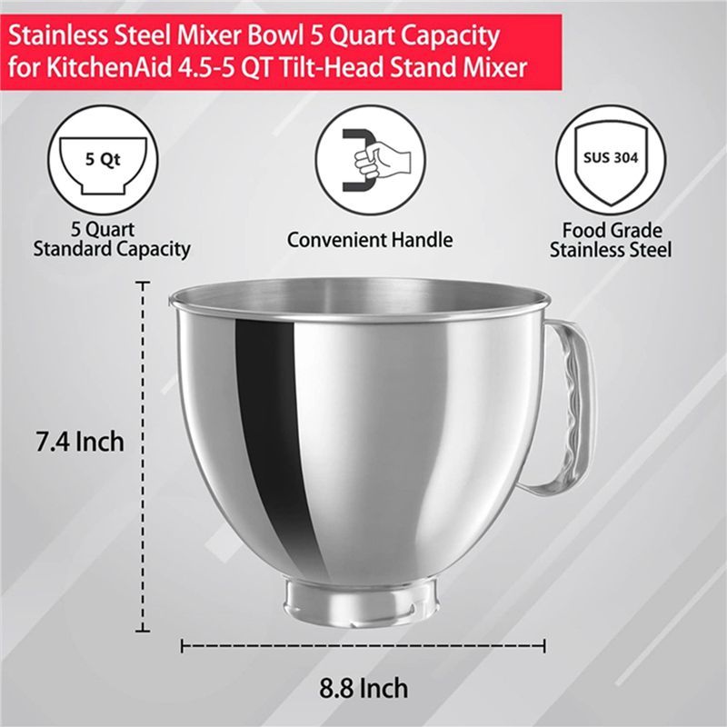 A78E 3X – чаша из нержавеющей  – обзор и цена Kitchenaid Mixer Artisan 5Qt